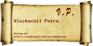 Viszkocsil Petra névjegykártya